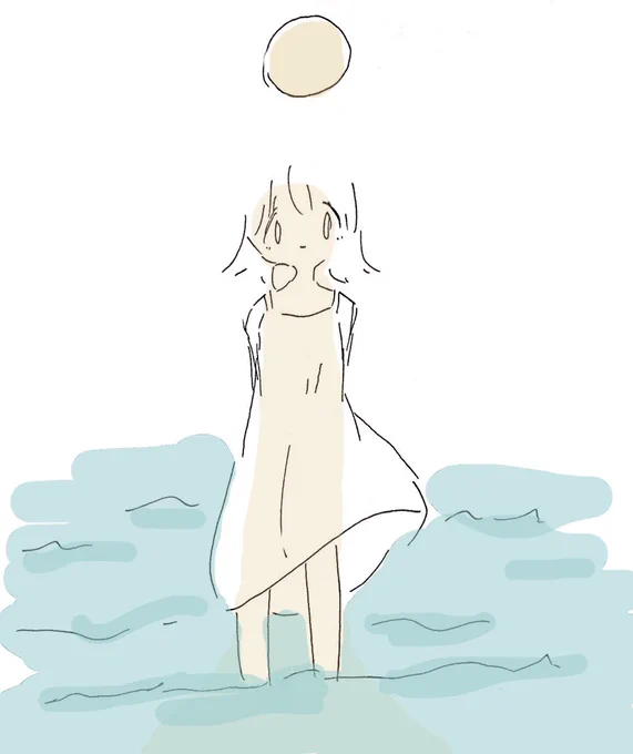 海と女の子って危うくて神秘的ですきなんですよね 