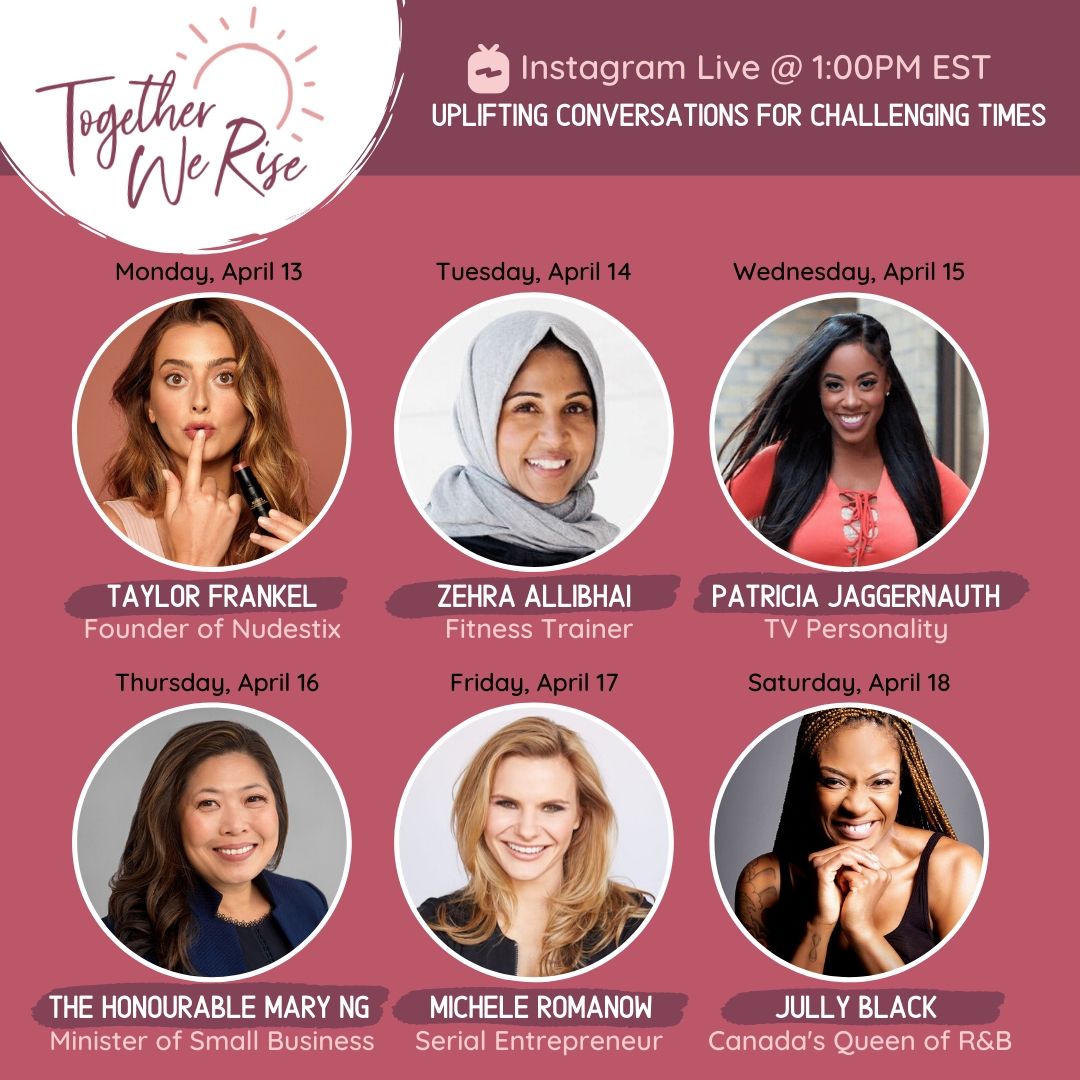 KatieZeppieri's tweet photo. Coming up on week 4 of my #IGLive interview series #TogetherWeRise Uplifting Conversations for Challenging Times. Everyday at 1pm EST β¨π² Here is this week's lineup of inspiring guests @nudestix 's Taylor Frankel, @zallibhai1, @Patricia_J, @mary_ng, @MicheleRomanow, @JullyBlack https://t.co/5V9ogEoeGS