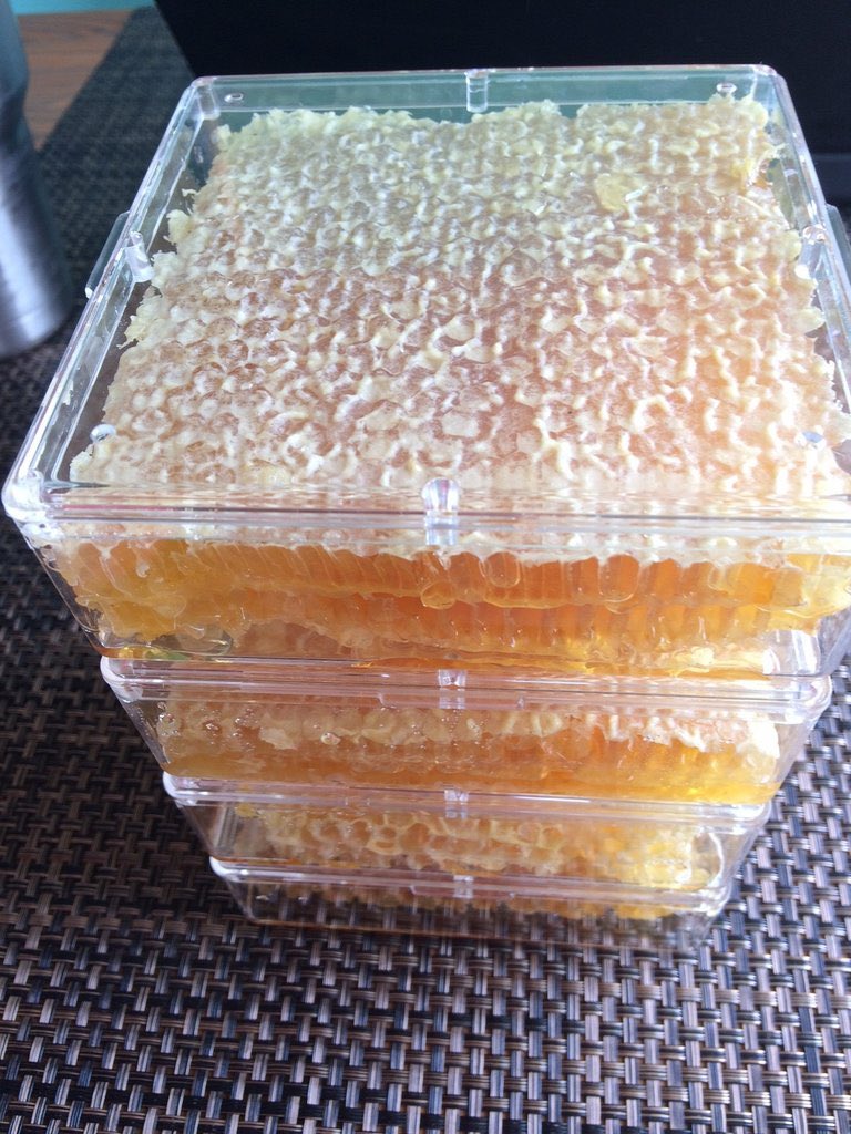 As I am in lockdown I had a very good friend go check on my beehives this morning. Delighted to say all hives reported as doing well with very strong colonies! Can’t wait to get to see them. They did bring me some honeycomb though! #perks #Bees