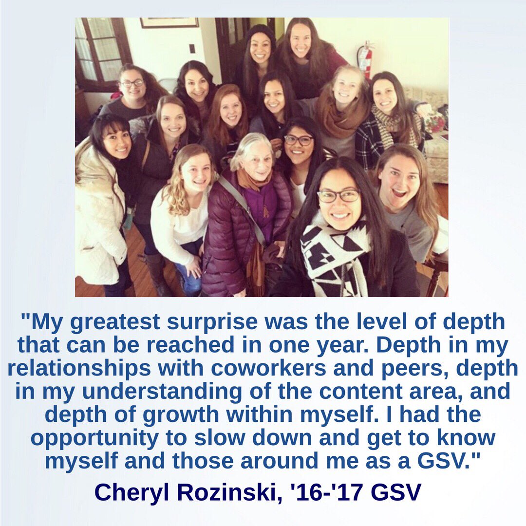 This quote was taken from our end of year evaluations, where Cheryl answered the question: "In your year with GSV what was your greatest surprise?" If you know a young adult that is looking for personal growth and support, please encourage them to apply to our program!#spreadlove