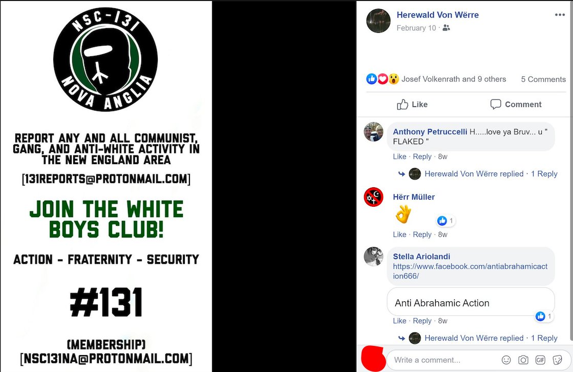 13/ Anyway, around this time, Hood and Zachary began to create their new club, first called "New England Nationalists Club" (NENC), and then changed to "National Socialist Club" (NSC-131).
