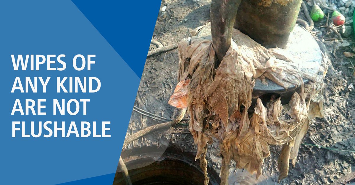 YorkRegionGovt's tweet photo. Here’s what we’re seeing: A buildup of  flushed wipes was cleared from this sanitary pipe. Wipes don't break down like toilet paper, they clog pipes and cause backups and spills.

Do not flush wipes of any kind. Only flush pee, poo and toilet paper.  
https://t.co/Z2XOOJ4QLW https://t.co/AFW3HzSJPp