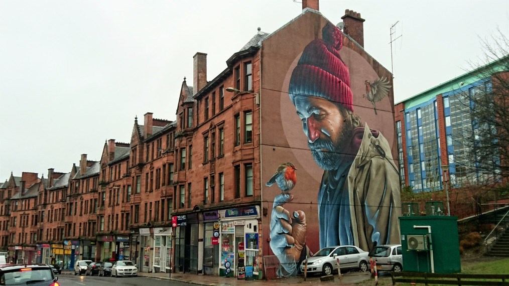 Number 8 is the lovely Robin. Our mural for this is a classic from Australian artist Smug in Glasgow. This picture comes via  @urbankulturblog and is a real beauty