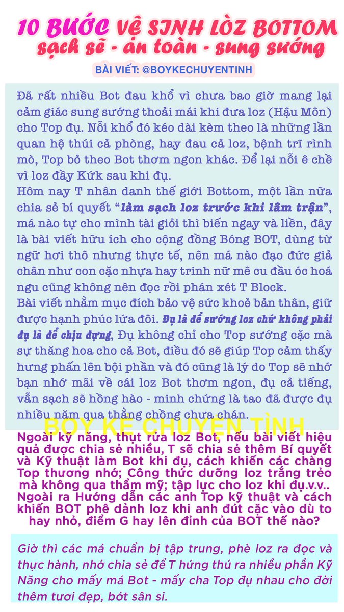 CONGDONGDATING's tweet photo. #RỬALOZBOTTOM P1
Để có 1 cái loz thơm ngon dâng lên cho Top. Bot đã phải vất vả thế này. Nên khi đụ hãy có chút trách nhiệm về nhau, vì cảm xúc, vì tình yêu và dù vì tình dục nếu có lỡ đụ nhau xin hãy tốt với nhau trước khi rời xa nhau. 200 retweet ra liền P2 https://t.co/LSSMqlDueC