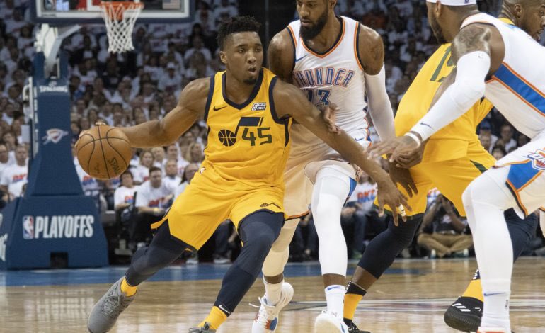 Donovan’s final stat line against the Thunder in the first round:29 points3 assists7 rebounds2 steals1 block46% FG36% 3PT92% FTJazz win 4-2