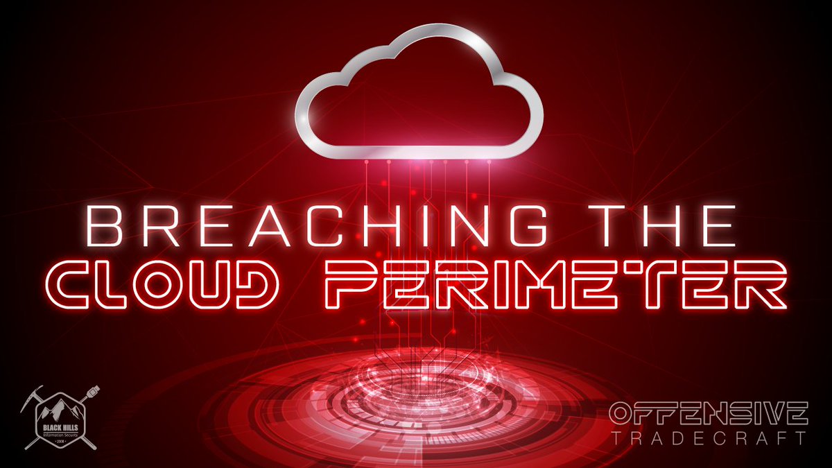 dafthack's tweet image. The 4/25 training session for my Breaching the Cloud Perimeter course has reached max capacity but don't worry... I'm teaching it again on 5/28 for FREE. New registration link is here: attendee.gotowebinar.com/register/43640…