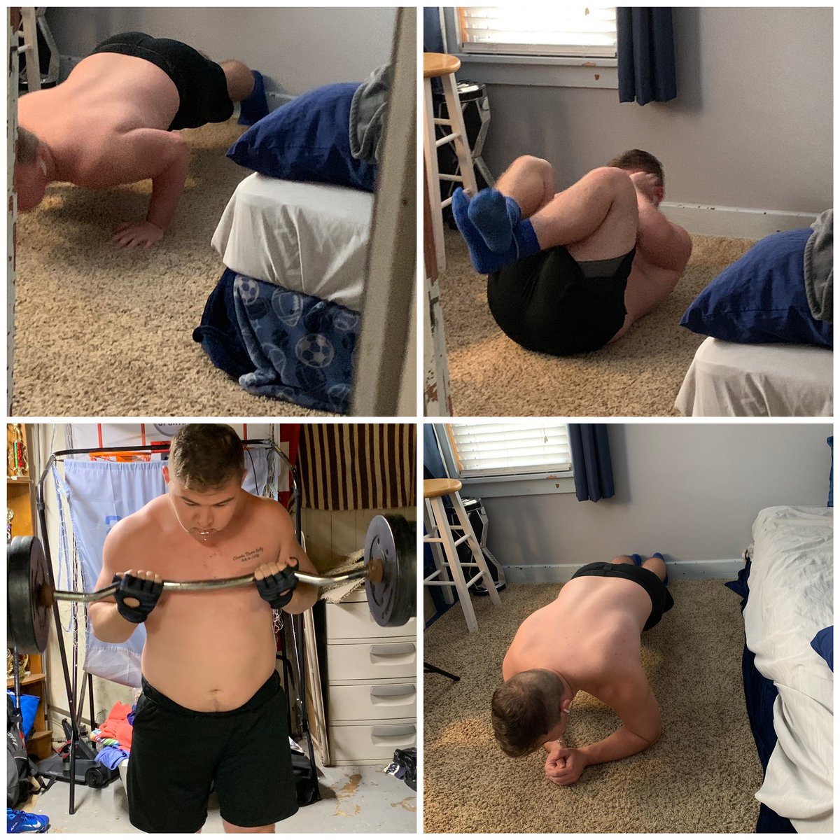 BlakeKelley21's tweet photo. Just a couple exercises from my daily workout I do #GrindDontStop https://t.co/jQpJebNb98