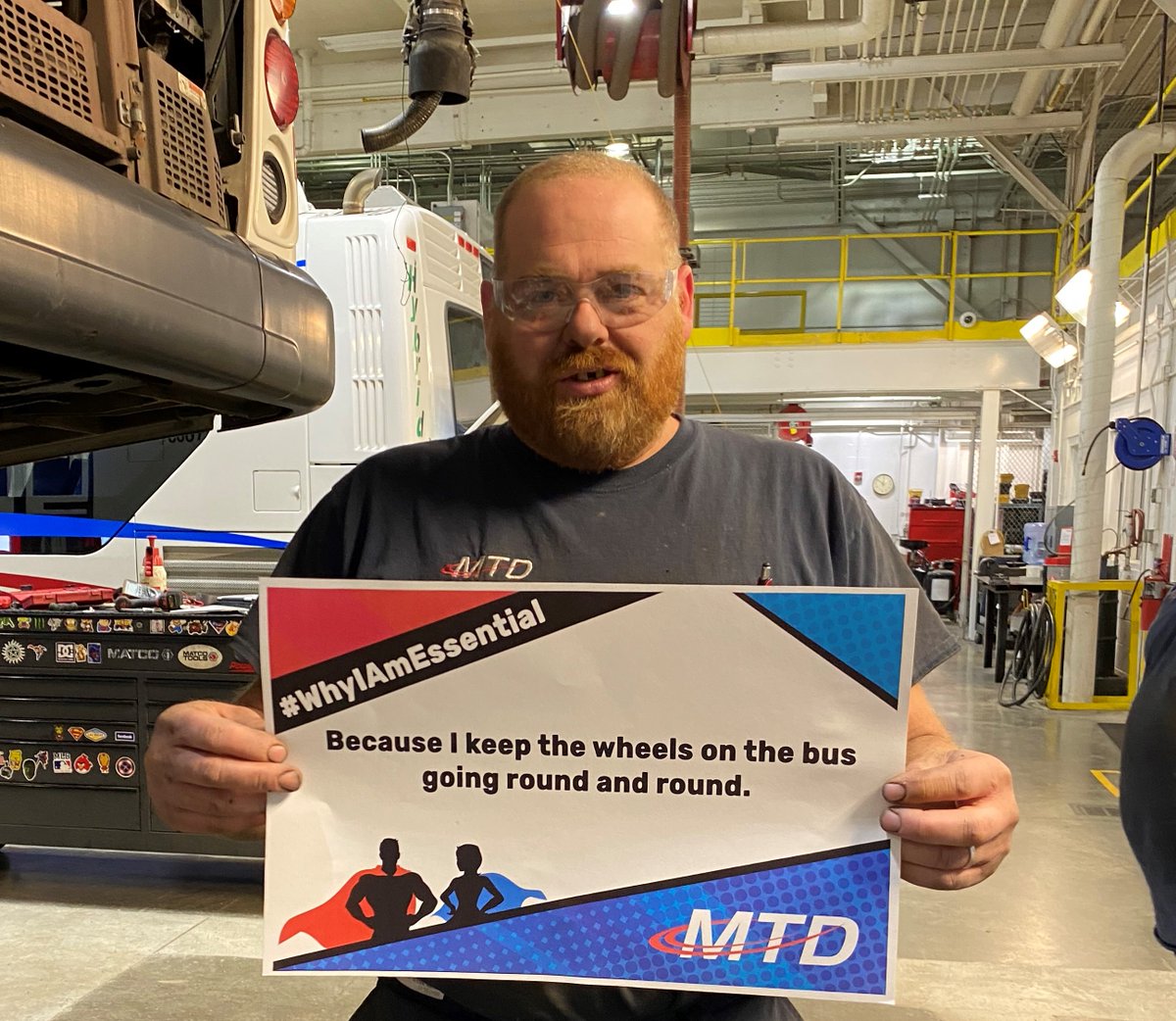 rideMTD's tweet image. MTD employees are #Chambana's unsung heroes - getting people where they need to go for essential needs every day. Take a look at some of the reasons why your local transit workers are essential. #WhyIAmEssential
