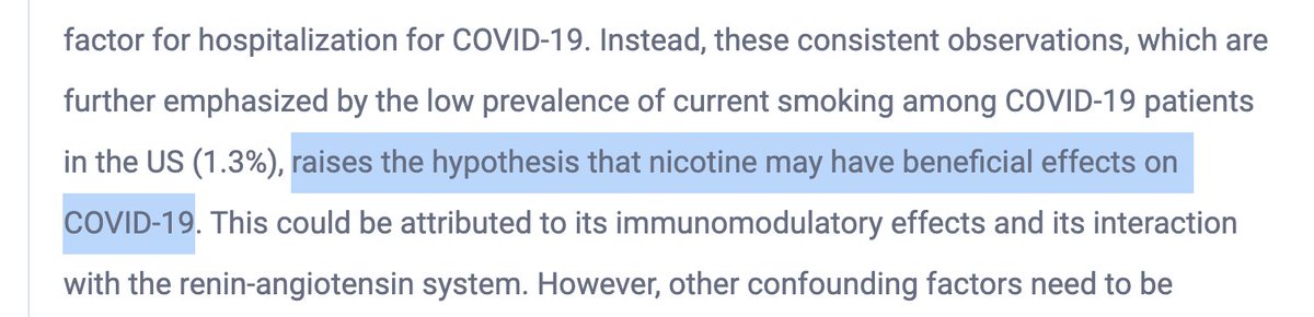 This preprint has been going around the internet suggesting that smoking actually protects against coronavirus. I’m going to highlight some errors that went into this analysis and why I think you should be skeptical of its conclusion.  https://www.qeios.com/read/article/561