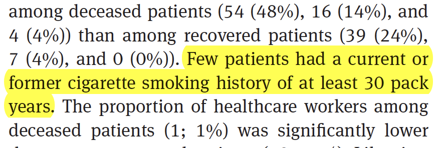 This comparison assumes that the definition of smoker is constant. But, that assumption is wrong. One paper included in this analysis actually uses a cut-off of 30 pack-years (219,000 cigarettes!) to identify smokers. They aren’t recording all smokers, just heavy smokers.