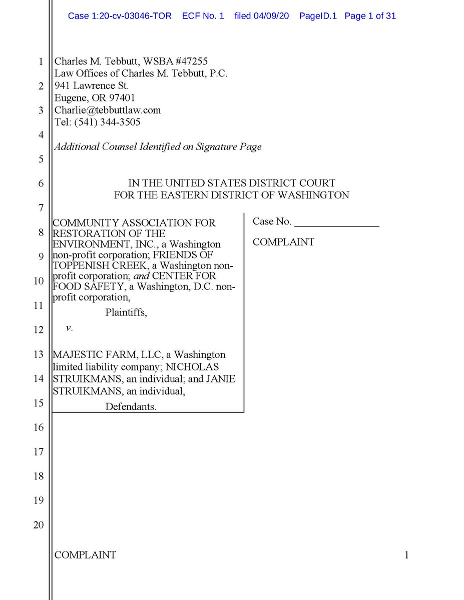 LTFL_Envl's tweet photo. Community Association for Restoration of the Environment, Inc allege that the manure handling practices of Defendant #MajesticFarm’s Confined Animal Feeding Operation (#CAFO) violates #RCRA with run-off contaminating their drinking water. https://t.co/6lNAJdal6B https://t.co/tPJCtZr8av