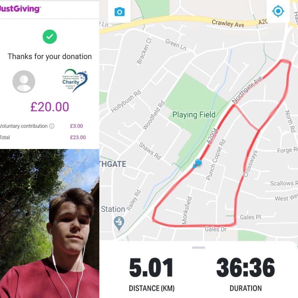 Oriel_PE's tweet photo. ON THE BRINK! Alumni Lauren Gibbons & Ben Tyson, plus current students John-Patrick & Joe take us to the brink of our daily target, as the awesome foursome #GetInvolved & @Run5k4NHS today, raising our participant number to 1️⃣8️⃣5️⃣ & our #PUSHFOR2000 bid to £1️⃣9️⃣8️⃣7️⃣! #OrielPE 😍💜 https://t.co/b00UpzeQnc