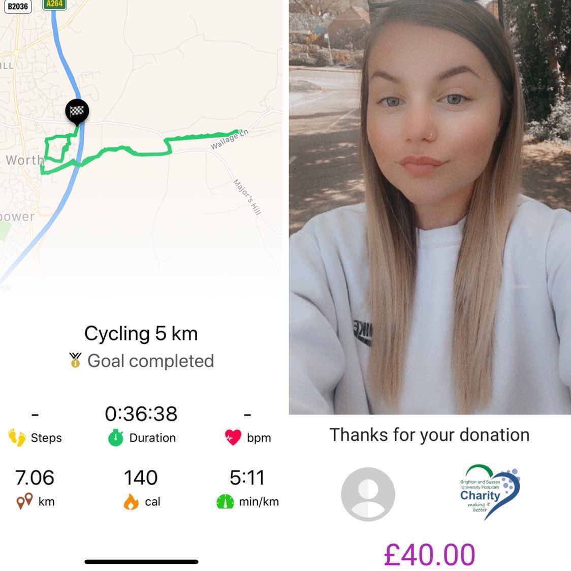 Oriel_PE's tweet photo. ON THE BRINK! Alumni Lauren Gibbons & Ben Tyson, plus current students John-Patrick & Joe take us to the brink of our daily target, as the awesome foursome #GetInvolved & @Run5k4NHS today, raising our participant number to 1️⃣8️⃣5️⃣ & our #PUSHFOR2000 bid to £1️⃣9️⃣8️⃣7️⃣! #OrielPE 😍💜 https://t.co/b00UpzeQnc