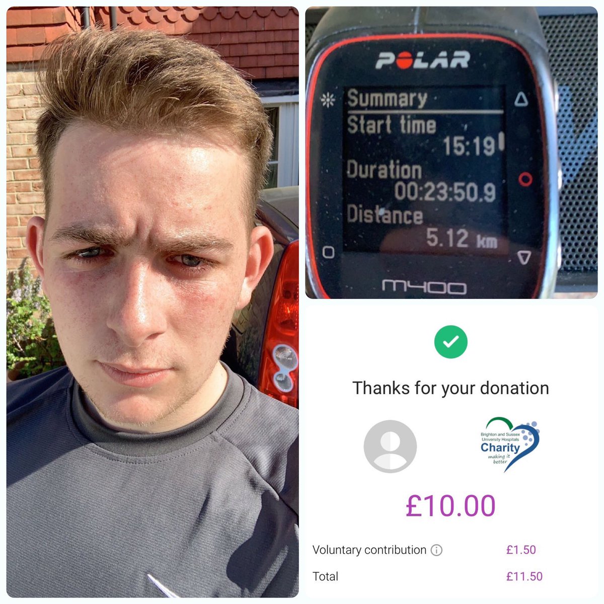 Oriel_PE's tweet photo. ON THE BRINK! Alumni Lauren Gibbons & Ben Tyson, plus current students John-Patrick & Joe take us to the brink of our daily target, as the awesome foursome #GetInvolved & @Run5k4NHS today, raising our participant number to 1️⃣8️⃣5️⃣ & our #PUSHFOR2000 bid to £1️⃣9️⃣8️⃣7️⃣! #OrielPE 😍💜 https://t.co/b00UpzeQnc