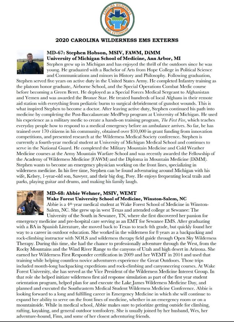 Carolina WEMS Extern tweet media