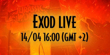 ExodGames's tweet photo. Join us on Facebook, this Tuesday, 14th of  April, at 4pm (GMT +2) for a special Jurassic World Exod live!
Jurassic World © UCS LLC and Amblin

Retrouvez nous à 16h (GMT +2) ce mardi 14/04 pour un Exod live spécial Jurassic World sur Facebook! 
Jurassic World © UCS LLC and Amblin https://t.co/MaLB0HdAI7