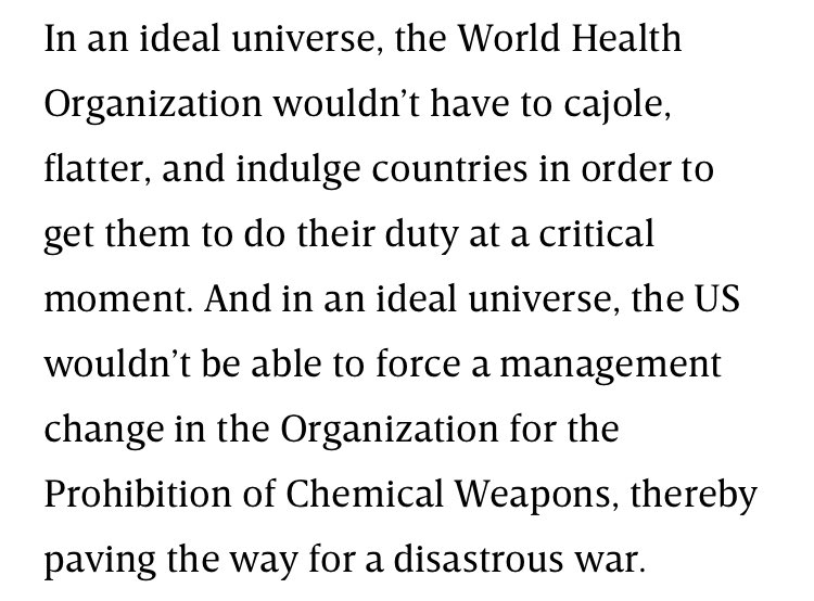 Which leads the WIRED piece to its unsurprising conclusion: maybe what China did was bad - and maybe the WHO with it - but it’s just normal bad. America bad.