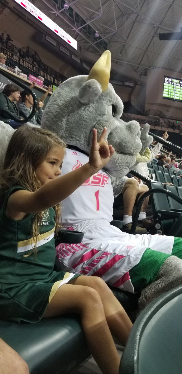 shell924's tweet photo. @RockyD_Bull So excited that you sat with me to cheer on the women's basketball team! https://t.co/PRmR2t2b1S