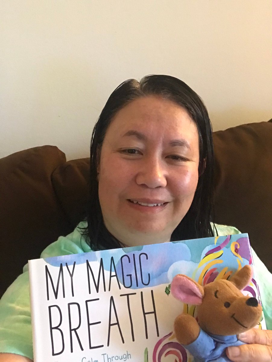 RRESPandas's tweet photo. Ms. Yang loves this book about finding calm through breathing. She’s reading with Roo from Winnie the Pooh. 😊 #RRESVirtualSpiritWeek https://t.co/4ycNl8VIzT
