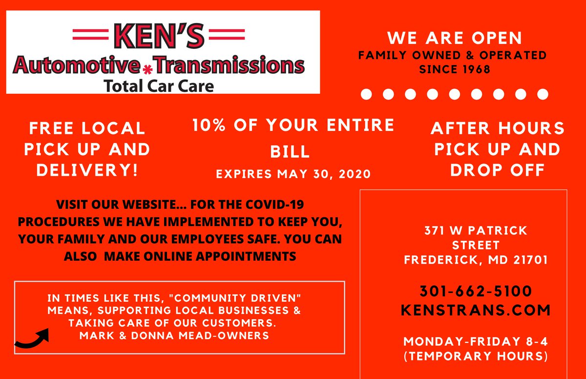 kenstrans's tweet photo. bring this with you when you visit to receive your 10% off!
#community #kenstrans #localbusiness #supportlocal https://t.co/Z88DtwUHHg