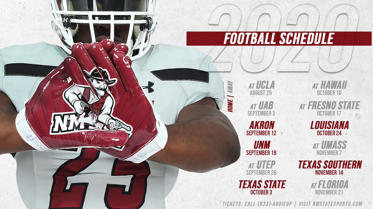NMStateFootball's tweet photo. 2️⃣0️⃣2️⃣0️⃣ 𝗩 𝗜 𝗦 𝗜 𝗢 𝗡

☎️ 833-AGGIEUP
🗓️ https://t.co/EwUbDylbgz https://t.co/ejwmPEhHxa