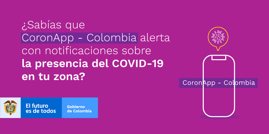 MincienciasCo's tweet image. Si todos los colombianos descargan la aplicación móvil ‘CoronApp - Colombia’, podremos focalizar los puntos de contagio y controlar la propagación del virus. Descarga CoronApp y reporta diariamente tu estado de salud. #PorTuVidaPorMiVida