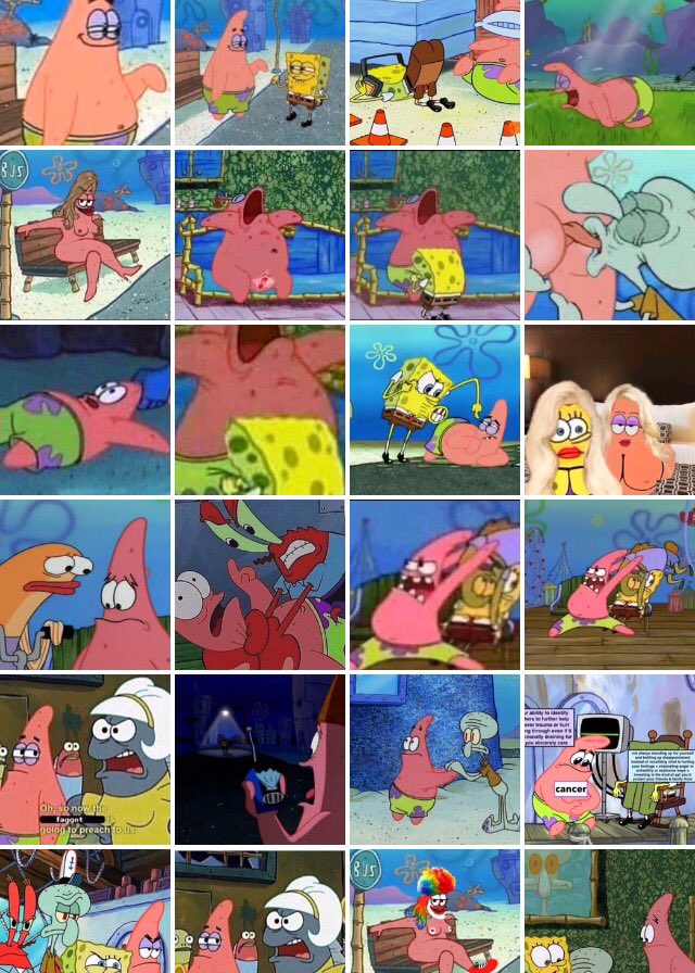 The Memes Archive on X: patrick and spongebob thinking reaction