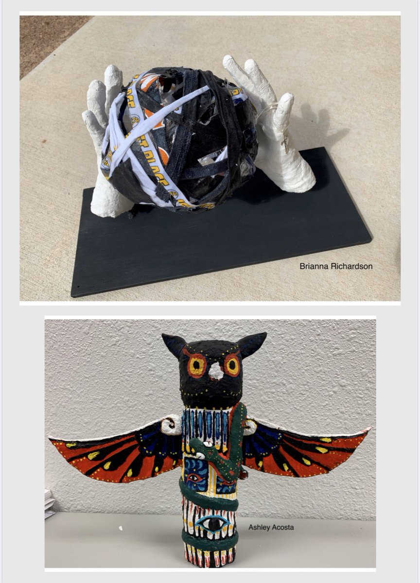 fields_EHS_art's tweet photo. CONGRATS to 5 of our Eastlake Sculpture students on having their work selected to the Metamorphosis Show! As always, incredibly proud of the amazing work they do 🌎♻️ #TeamSISD @SISD_FineArts https://t.co/8hNXKVYKlA