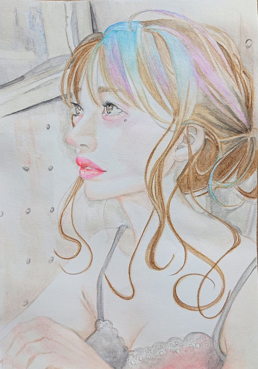 「久しぶりの水彩色鉛筆。。 」|蓮実 汀彩 (3月下旬大阪出展)のイラスト