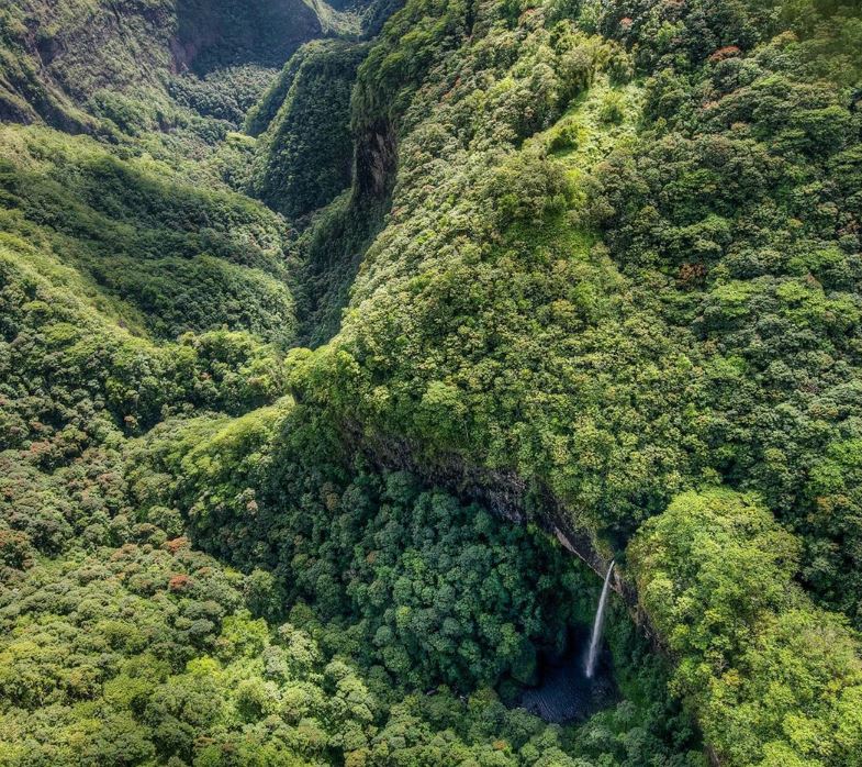 - La grande cascade de Fautaua Lieu: Polynésie Française, Pacifique sud