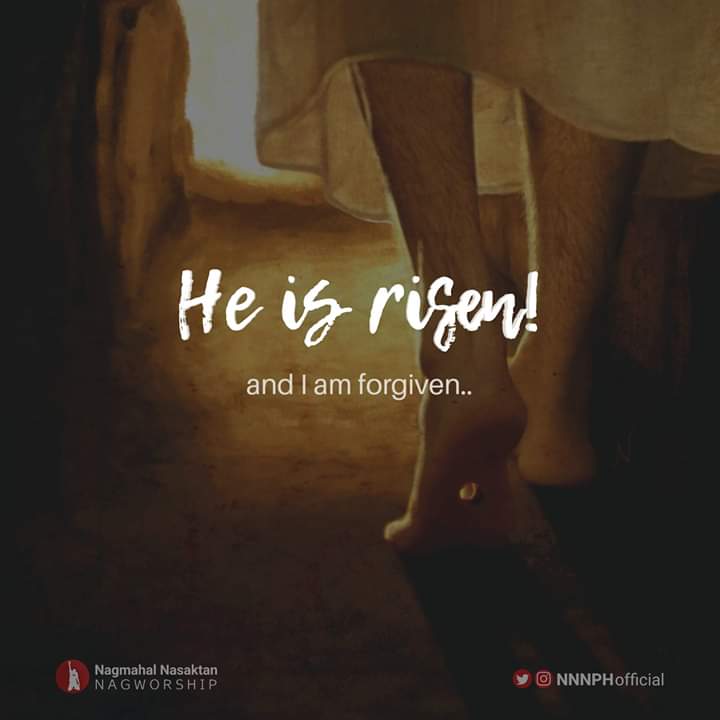 NNNPHofficial's tweet photo. Jesus is risen! and I am forgiven, I am saved, I am healed, I am not forsaken, I am God's property!
He is Victorious! No kind of death can defeat our Lord. He is our Saviour, our Friend, our Brother, Best-Friend, our Everything!

#NNN #NNNPH #NNNPHOfficial https://t.co/9MihVuLxSh