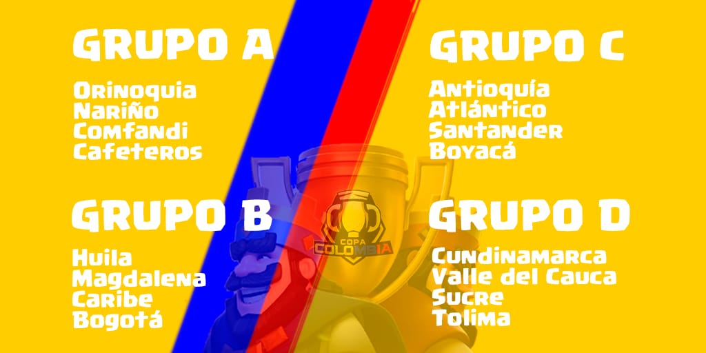 Así quedaron los grupos para la 6ta temporada de <a href="/CopaColombiaGG/">Copa Colombia Fedecolde</a>.
¿Cual es el grupo de la muerte?