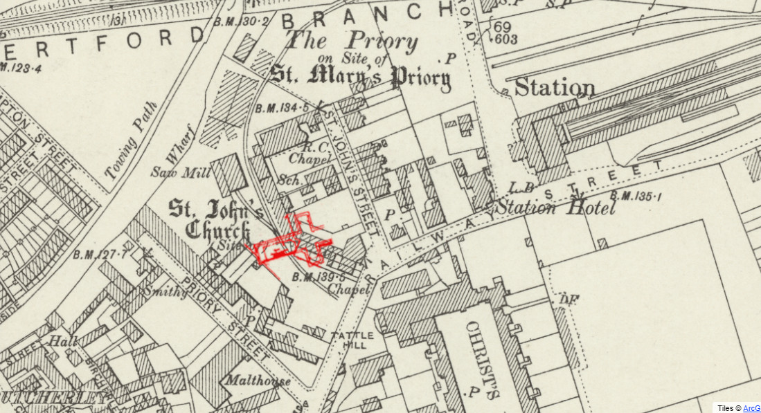 I like doing the crappy lil ones when theres evidence. Hertford Priory's an odd one as that the post-dissolution owner demolished the parish church of St John implies it was the priory church. Excavated under a timber yard in the 19thc, now naff flats, close to Hertford E station