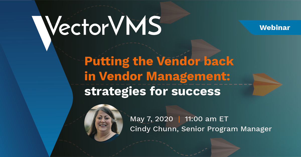 VectorVMS's tweet photo. If you work with #contingent labor and want to understand how to use your VMS to drive efficiency for your vendors and conduct performance analysis for yourself, don’t miss our webinar on 5/7 @ 11 AM ET! Register, https://t.co/hacqCBUXo8
#vendormanagement #contingentworkforce https://t.co/sgERS1YtGV