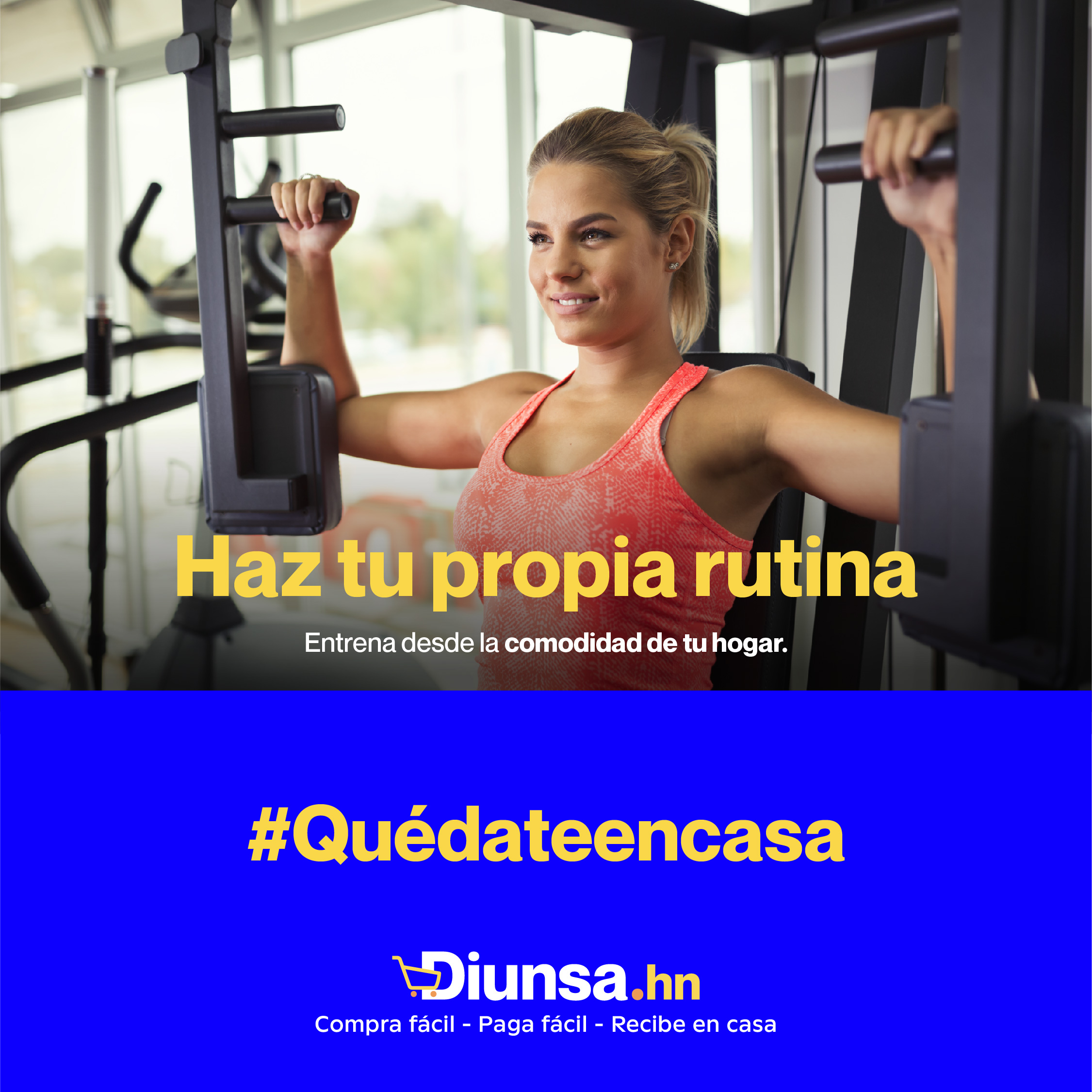 Diunsa on X: ¡Ejercítate en tu gimnasio en casa!💪 Adquiere tu máquina  preferida ingresando a  #QuedateEnCasa   / X