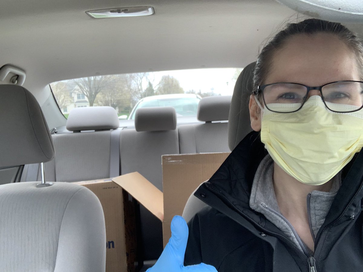 GabsTherese's tweet photo. 58 face shields, 11 boxes of gloves, 8 face masks, and some disinfectant donated today! @MasksForDocs #GetMePPE #Masks4OH #UTMaskDrive https://t.co/ysylOUSs6t