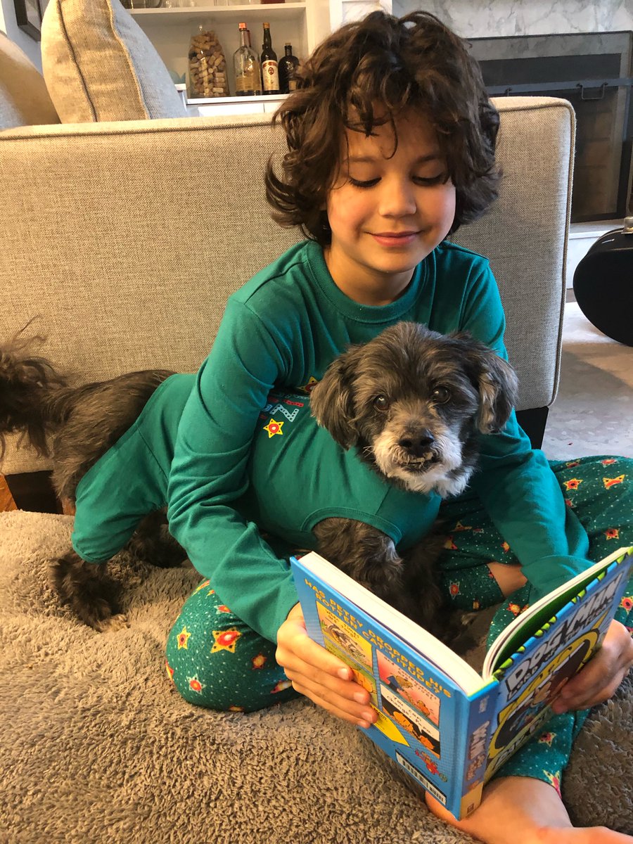 gwlswes's tweet image. More readers snuggling up with all sorts of cuties, stuffed and living!  @GWLSchool @LibraryLadyGWL #gwlstrong #gwlspiritweek