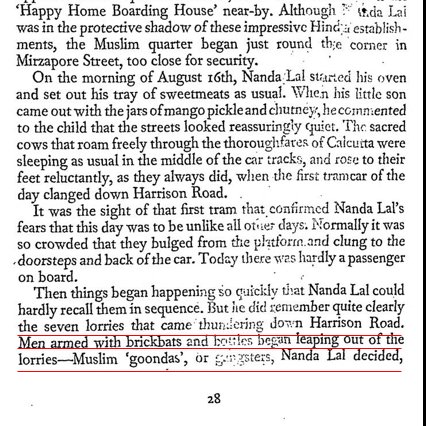 7/n As per eye-witness accounts trucks came down Harrison Road in Calcutta, carrying Muslim men armed with brickbats and bottles as weapons to attack Hindu-owned shops. @OpusOfAli Understand, an attempt was clear to kill Hindus.Source: Margaret Bourke-White, Halfway to Freedom