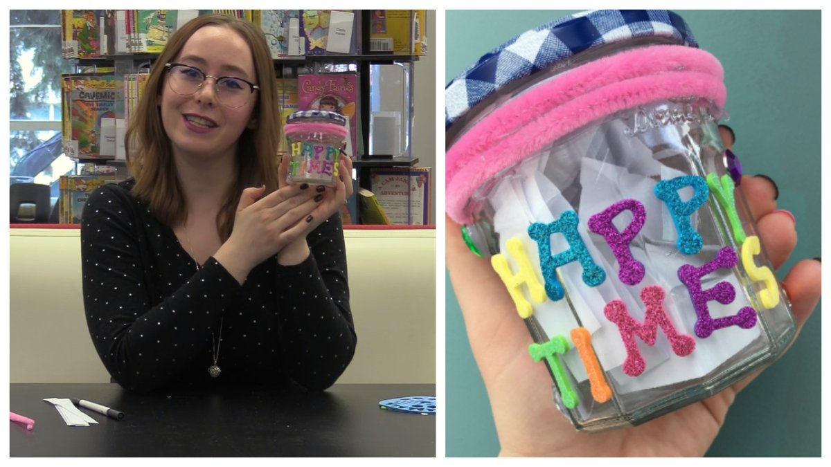 MHPublicLibrary's tweet photo. #medhat Create yourself a jar of happiness by following along with Stephanie, #MHPL Youth &amp; Community Librarian in her latest #CraftingWithStephanie video: https://t.co/YYjNzWgCVt. https://t.co/PhxK9TIaTU