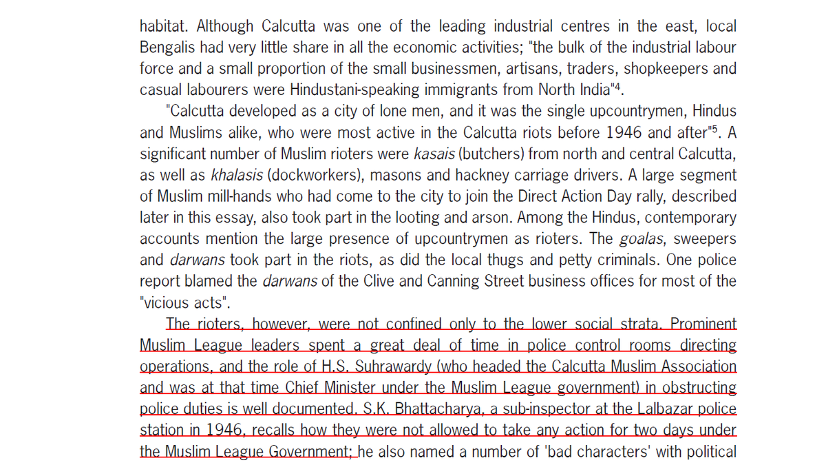 8/n Muslim League ensured obstacles to Police and they sat in Control Room.Source: "A City Feeding on Itself: Testimonies and Histories of 'Direct Action' Day" by Debjani Sengupta
