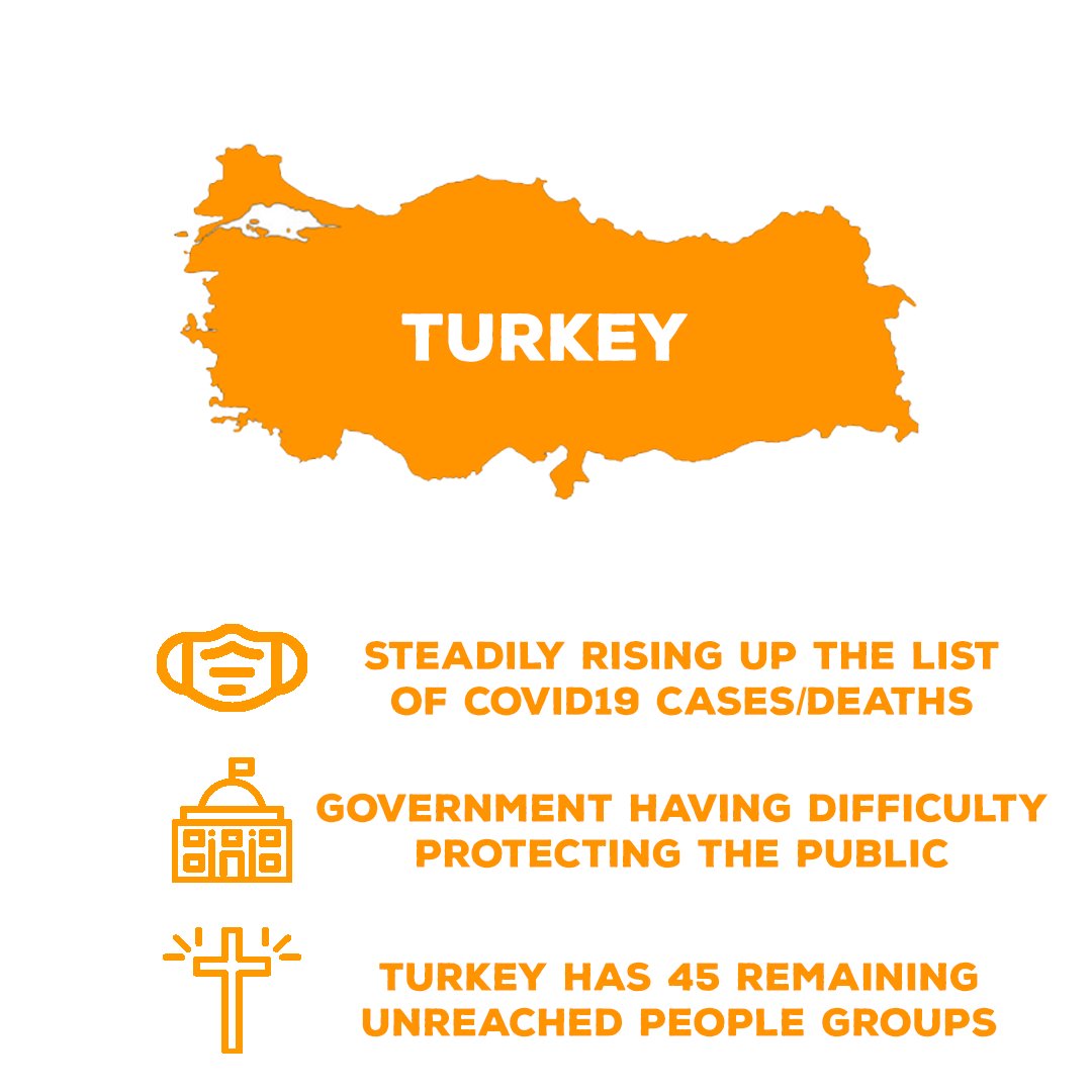 SendRedeemer's tweet photo. Please be praying the following for Turkey:

1. That the Lord would guide the Turkish government in the implementation of its upcoming lockdown
2. For God to give peace to the Turkish people 
3. That Christ's name would go forward among the  unreached people groups of Turkey https://t.co/QSjTpR68hu