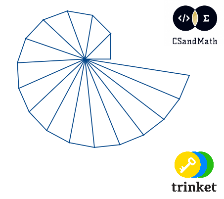 ashleyanntewes's tweet photo. On day #13 of our #csandmath #30DayCodingChallenge we will begin creating The Spiral of Theodorus using Python @trinket. This is a great day to start as we are beginning a new program. @CSforAllTchrs @CSforALL #iteachmath #MTBoS
https://t.co/KTaSzE96kh https://t.co/2i4KsZ8xzU