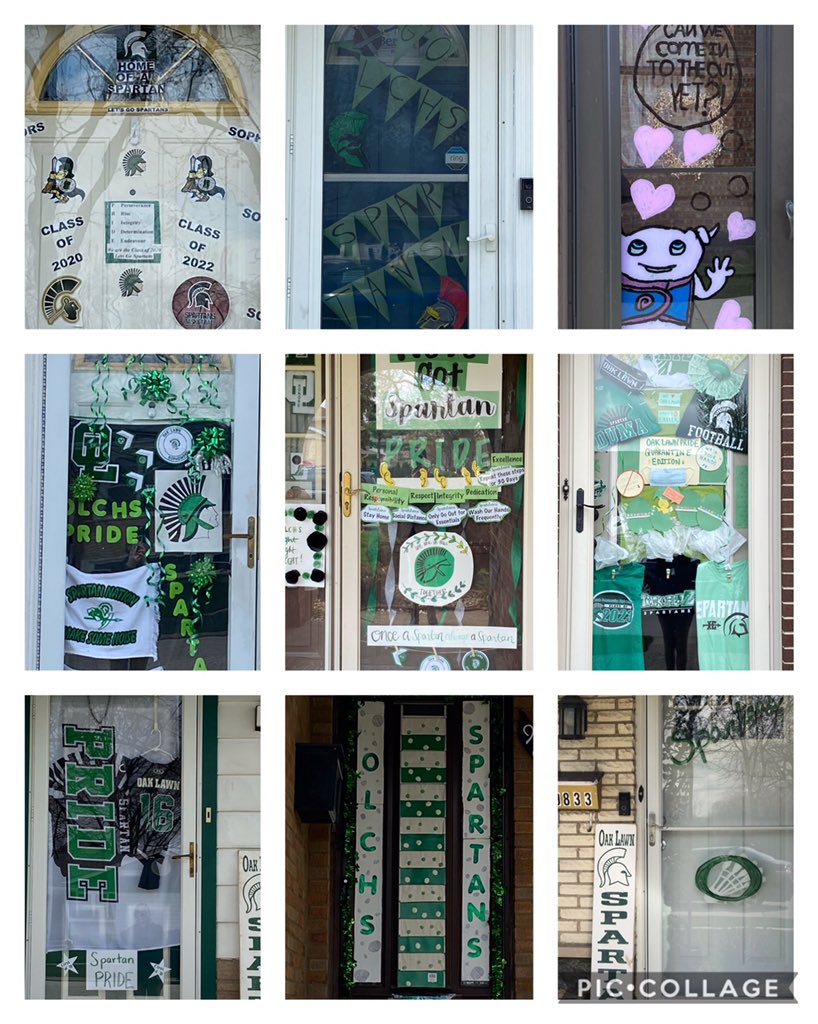 olchs_nhs's tweet photo. Thank you Spartans! The winners of the NHS door deco competition are Student Amelia Trojak (6th door)  and student Jessica &amp;  Alum Julia Kasprzak (center door)! 
Prizes will be mailed! #olchspride #NHS https://t.co/xax70Xu3Br