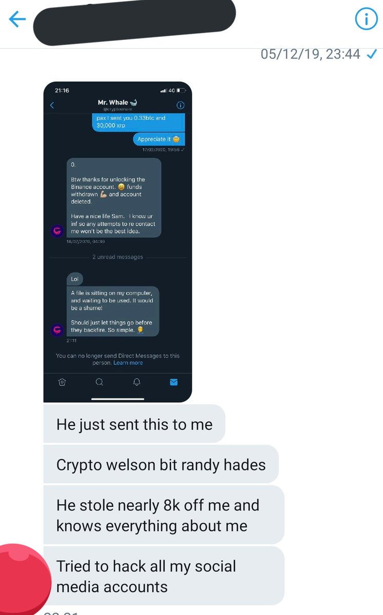 haha look I and  @IncomeSharks exposed hades aka randy racoon aka billy again. He wrote a letter about his exit scam to his 10th paid group. Evidence in comment. This is how his troll army attack looks like lol