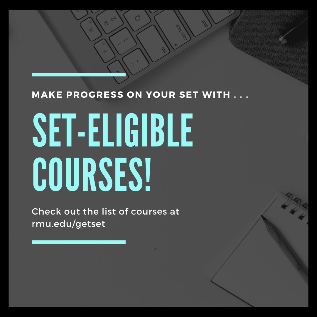 rmuengage's tweet photo. Registering for Summer or Fall courses? Check out the list of SET-eligible courses at https://t.co/7w9iKsowJF (Use Google Chrome to view). https://t.co/BmPf9pjSeu