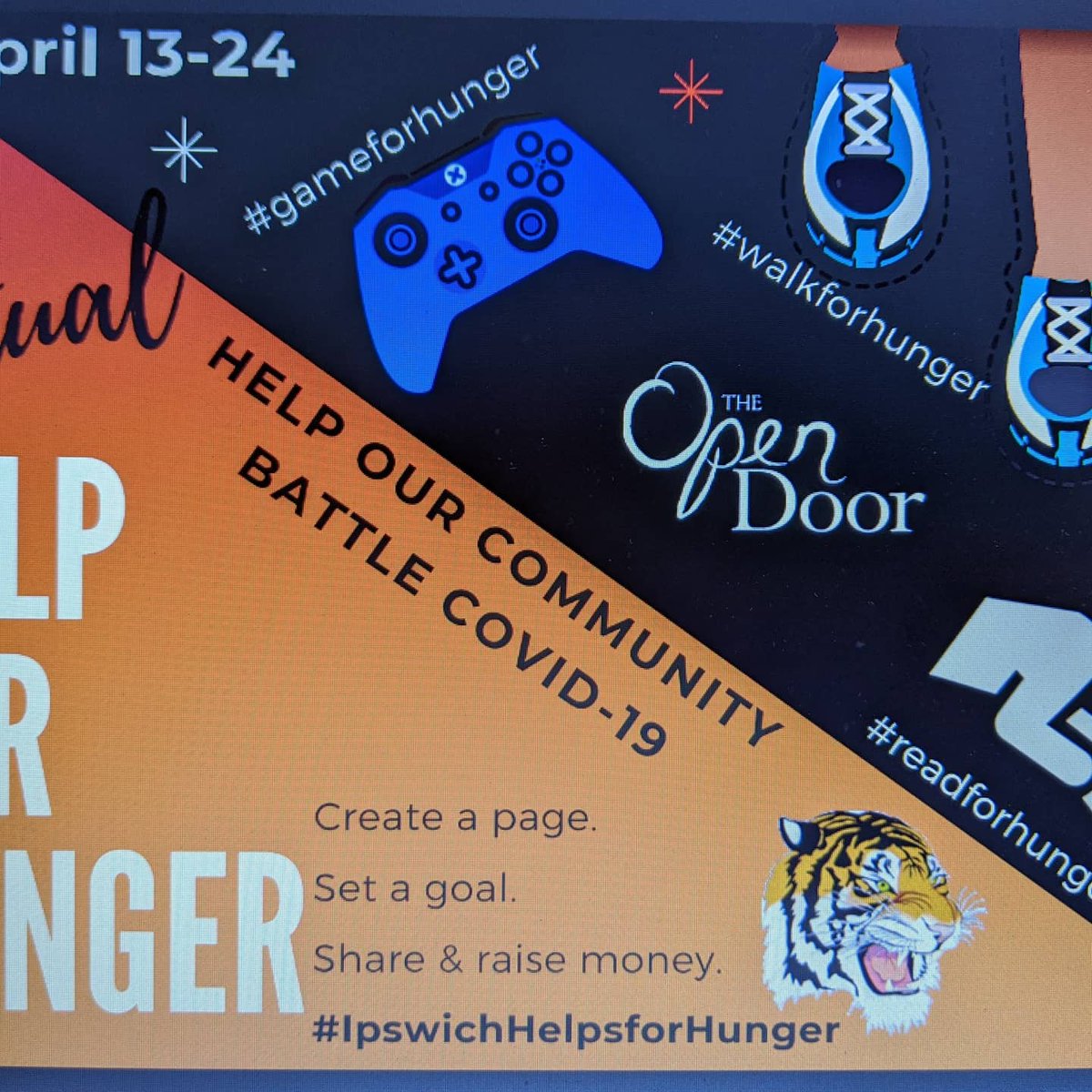 ims_pe's tweet photo. #IpswichHelpsforHunger
Monday, Ap13th- 24th, set a fundraising goal, participate in virtual fundraiser (keep social distancing expectations)
Read 5 hours, complete 3 puzzles, knit, 100 push ups OR PE enrichment! Post to social media 
#IpswichHelpsforHunger
#physed#mindfulness https://t.co/l7wWpF3Kay