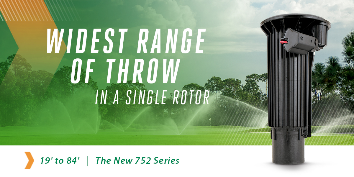 The 752 Series #RBRotors are the only #golf rotor that can throw from 19' to 84'. Take advantage of the benefits of using one rotor across your entire course. 
#continuousinnovation 

CLICK to read more about our new rotors: rainbird.com/golf/rotors