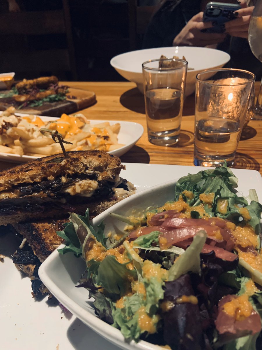 This is a meal I had at a Philly restaurant called Front St Cafe, right before everything got serious and completely shut down! I had a Portobello Rueben sandwich w a bomb side salad, Loaded Battered Fries, Fried Pickles, and a brownie thing for desseet! Again, obvi all vegan