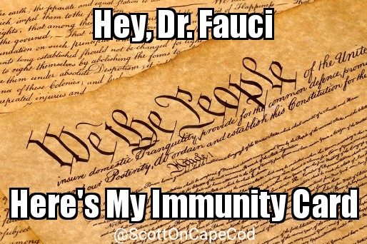 ScottOnCapeCod's tweet photo. @realDonaldTrump @DonaldTrumpJr #ImmunityCard https://t.co/bTLCmOArat