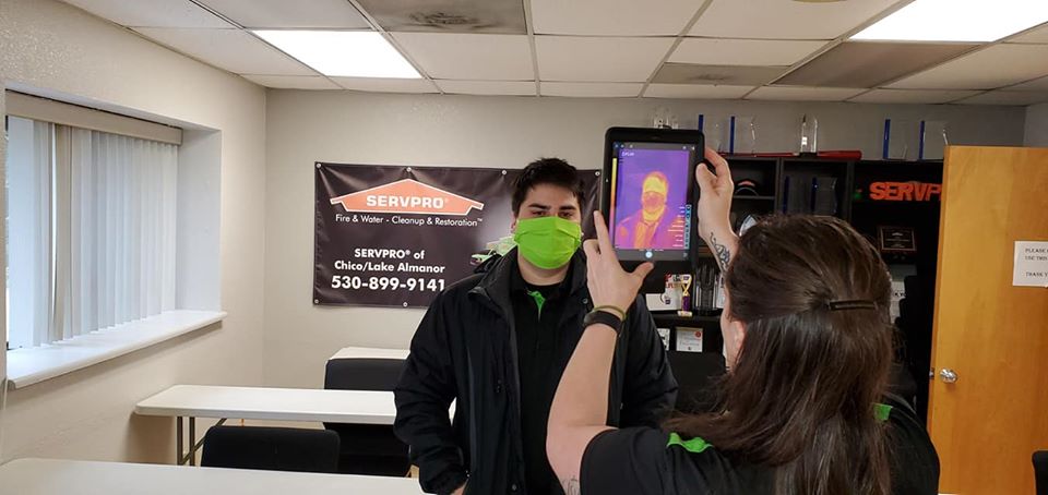 Here at Servpro we are going the extra mile to protect our staff and our customers by checking our temperatures on a daily basis to stop the spread of the COVID-19!